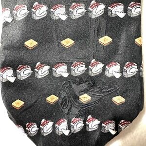 After Dark Flying Toasters 4" Wembley Necktie 100% Silk Made in USA Black